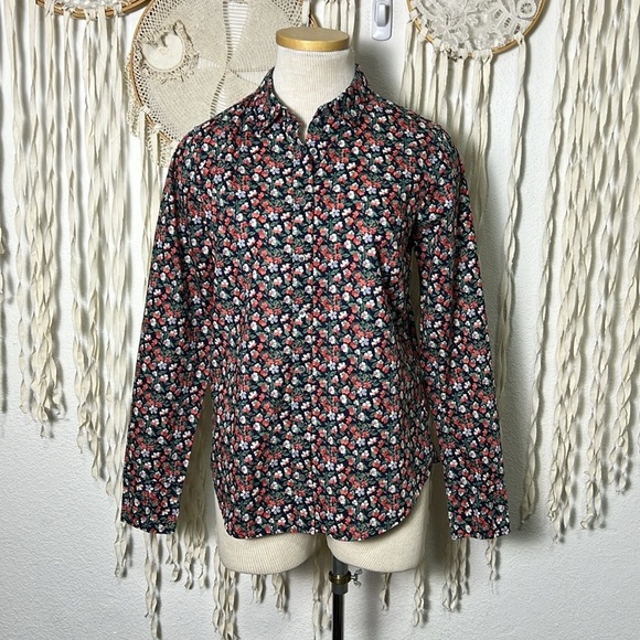J. Crew Liberty Fabric Long Sleeve Button Down Floral Top Size 6 - Picture 1 of 12